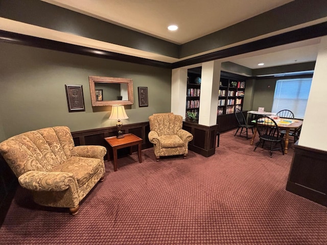 601 Levander Way Unit 311, South Saint Paul, MN 55075 - sitting room with carpet floors, built in shelves, and recessed lighting