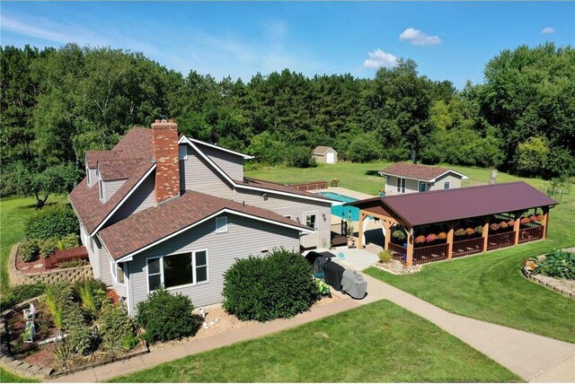 11520 120th St N, Stillwater, MN 55082 - aerial view of property and surrounding area featuring a heavily wooded area