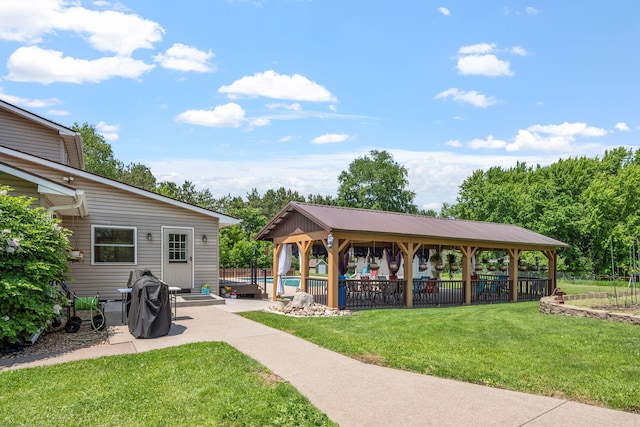 11520 120th St N, Stillwater, MN 55082 - view of yard with a gazebo, a patio, and a pool