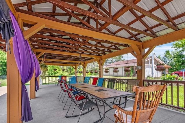 11520 120th St N, Stillwater, MN 55082 - wooden terrace with outdoor dining area