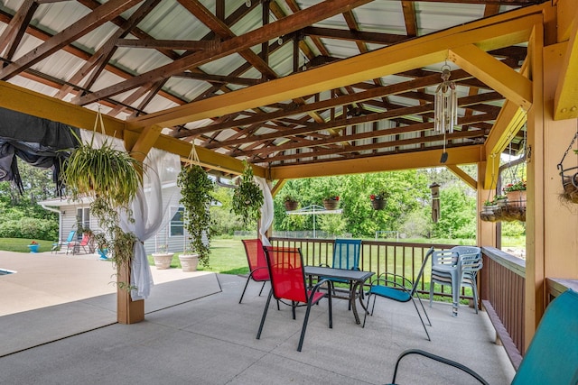 11520 120th St N, Stillwater, MN 55082 - view of patio / terrace with outdoor dining space and a gazebo