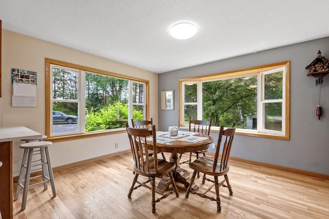 11520 120th St N, Stillwater, MN 55082 - dining space featuring light wood finished floors, baseboards, and a textured ceiling