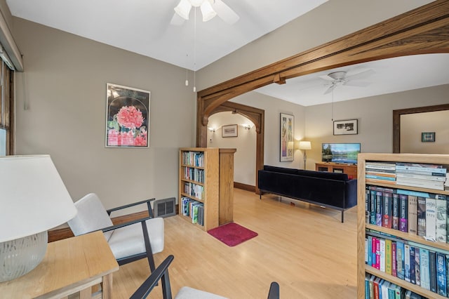 1441 Simpson St, Saint Paul, MN 55108 - office space with ceiling fan and wood finished floors