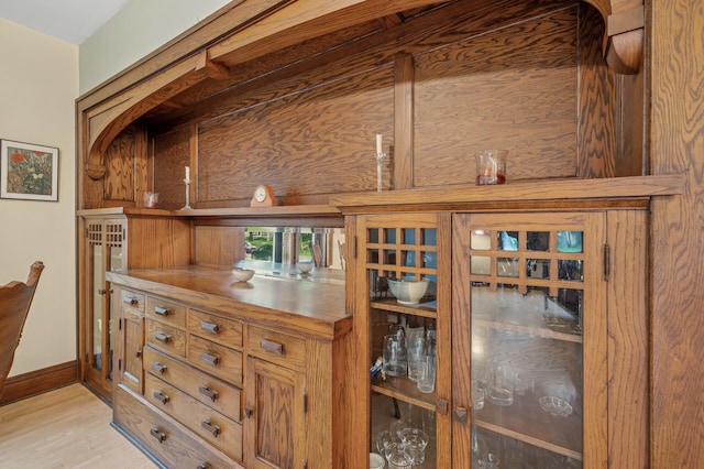 1441 Simpson St, Saint Paul, MN 55108 - detailed view of wood finished floors and baseboards