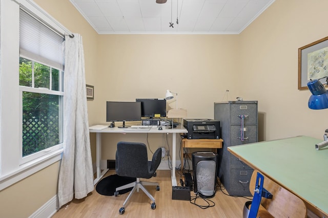 1441 Simpson St, Saint Paul, MN 55108 - office with ornamental molding and wood finished floors