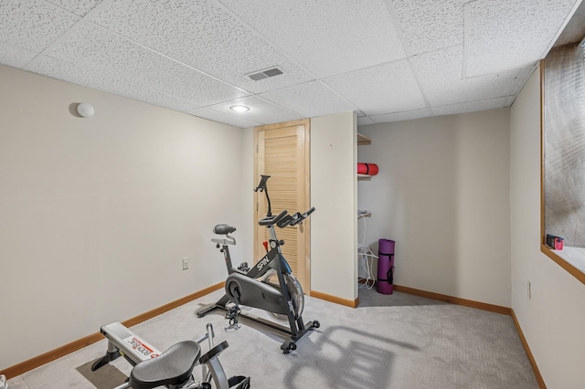 1441 Simpson St, Saint Paul, MN 55108 - workout area with a paneled ceiling