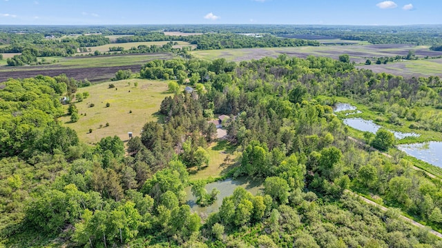 4480 253rd Ave NW, Isanti, MN 55040 - aerial overview of property's location featuring a large body of water and rural landscape