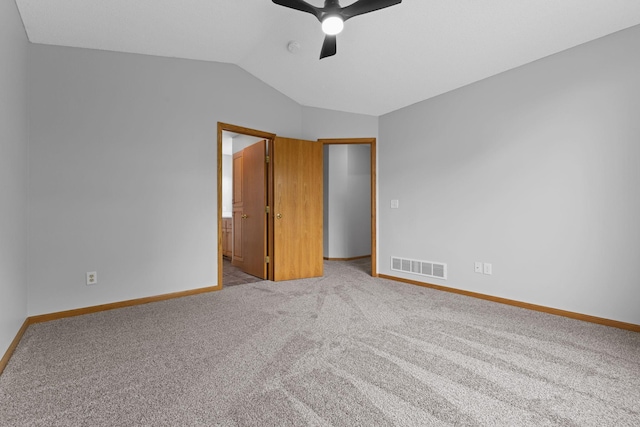 18358 Jenkins St NE, East Bethel, MN 55011 - carpeted empty room featuring lofted ceiling, a ceiling fan, baseboards, and a smoke detector
