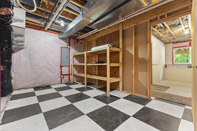 18358 Jenkins St NE, East Bethel, MN 55011 - basement with electric panel and tile patterned floors