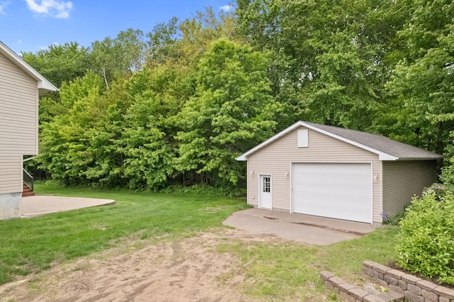 18358 Jenkins St NE, East Bethel, MN 55011 - view of green lawn featuring an outdoor structure and a garage