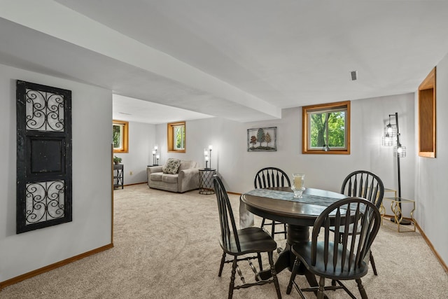8170 113th St S, Cottage Grove, MN 55016 - dining space with light colored carpet and baseboards