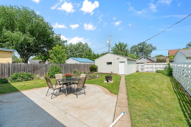 5749 Pleasant Ave S, Minneapolis, MN 55419 - view of patio / terrace featuring an outdoor structure and outdoor dining area