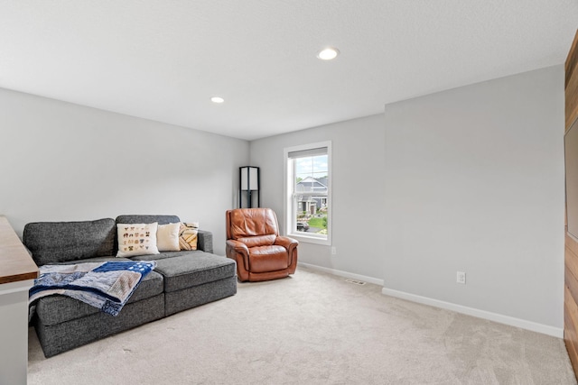 7137 61st St S, Cottage Grove, MN 55016 - living room featuring carpet floors, recessed lighting, and baseboards
