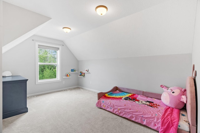 7137 61st St S, Cottage Grove, MN 55016 - bedroom with lofted ceiling, carpet, and baseboards