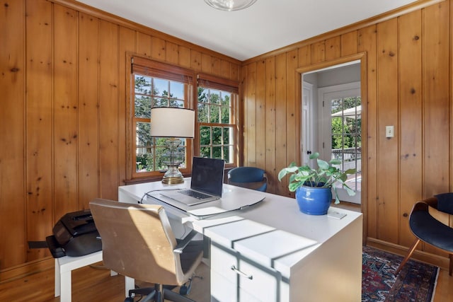 14 Forest Dale Rd, Minneapolis, MN 55410 - office with plenty of natural light, wood finished floors, and wood walls