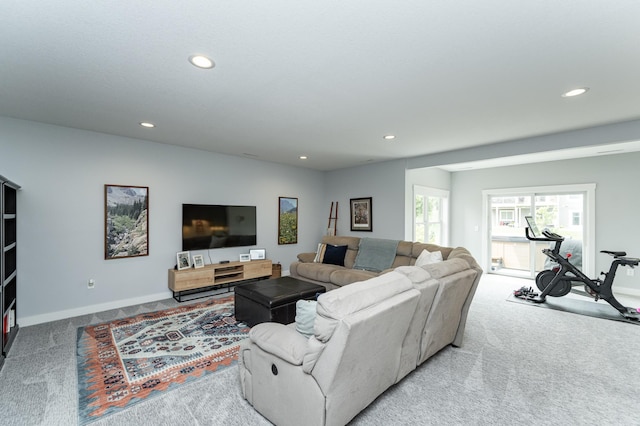 927 Southwell Enclave NE, Byron, MN 55920 - living room with carpet floors, recessed lighting, and baseboards