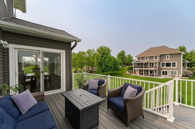 927 Southwell Enclave NE, Byron, MN 55920 - wooden terrace featuring a lawn and an outdoor hangout area