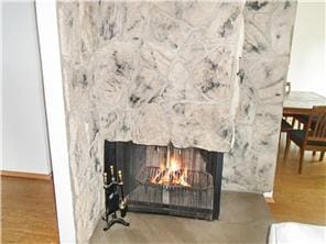 1356 Arden View Dr, Arden Hills, MN 55112 - detailed view of a stone fireplace and baseboards