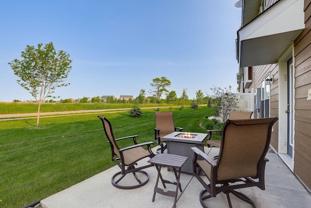 1141 Middlefield Rd, Medina, MN 55340 - view of patio featuring an outdoor fire pit