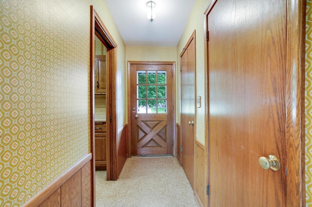 11418 Friar Ln, Minnetonka, MN 55305 - doorway to outside with wallpapered walls