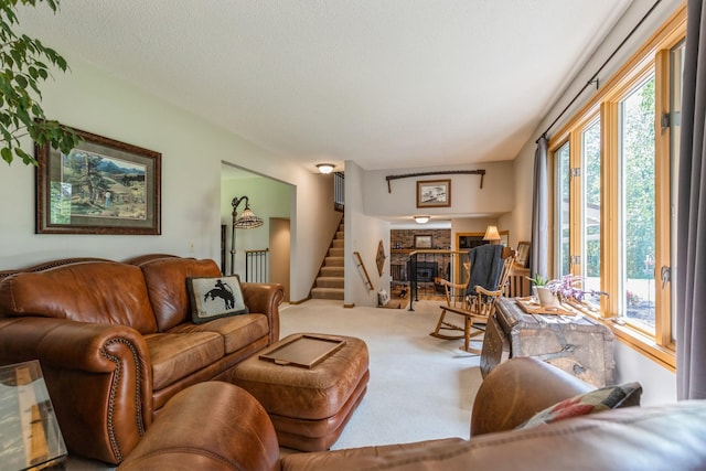 8935 180th St W, Faribault, MN 55021 - carpeted living room featuring stairs