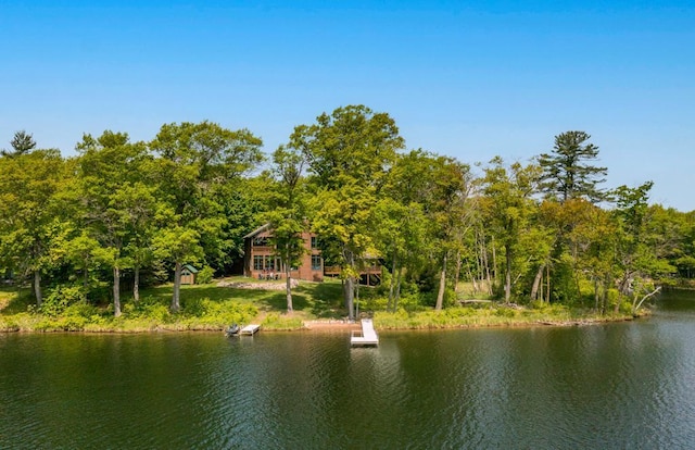 19260 Lakewood Dr, Deerwood Twp, MN 56444 - water view featuring a heavily wooded area