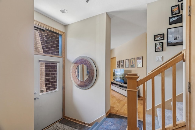 198 Elm St, Saint Paul, MN 55102 - foyer with stairway and baseboards