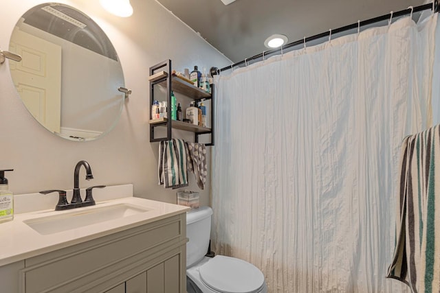 1858 Kennedy Ct, Northfield, MN 55057 - bathroom with vanity, toilet, and curtained shower