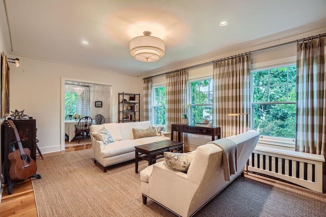 2517 Humboldt Ave S Unit 201, Minneapolis, MN 55405 - living area featuring recessed lighting, light wood-style flooring, and baseboards
