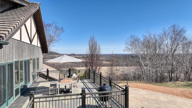 N30732 Square Bluff Rd, Blair, WI 54616 - deck with area for grilling