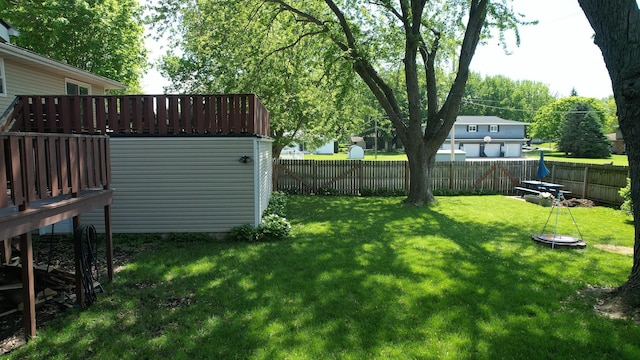 1715 Gateway Dr, Albert Lea, MN 56007 - view of yard featuring a deck