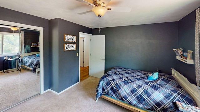 1715 Gateway Dr, Albert Lea, MN 56007 - carpeted bedroom featuring ceiling fan