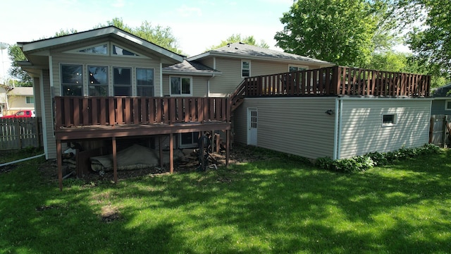 1715 Gateway Dr, Albert Lea, MN 56007 - back of house featuring a deck and an outdoor structure