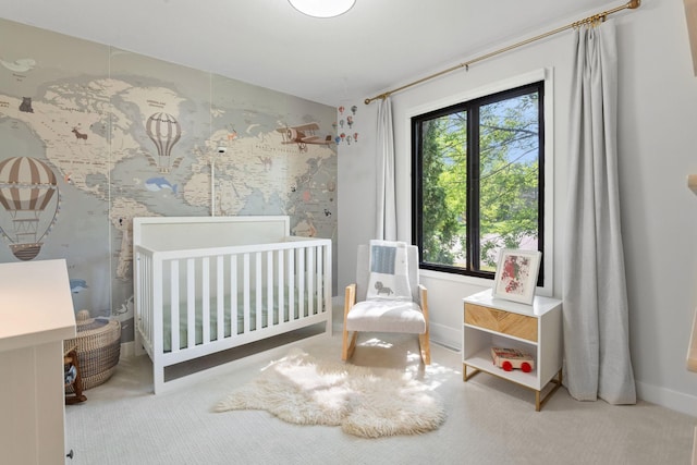 9645 Garrison Way, Eden Prairie, MN 55347 - carpeted bedroom featuring a nursery area and baseboards