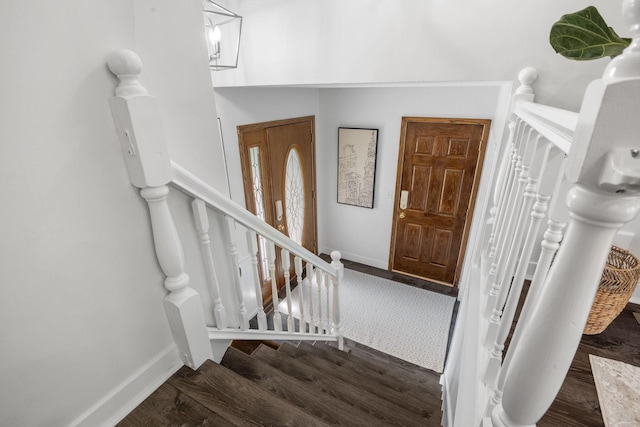 9645 Garrison Way, Eden Prairie, MN 55347 - entryway with wood finished floors and stairway