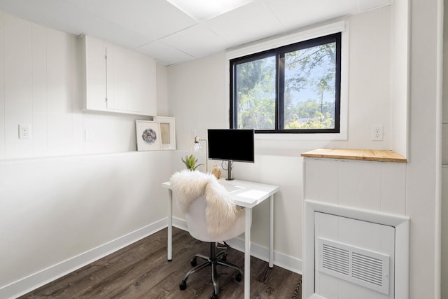 9645 Garrison Way, Eden Prairie, MN 55347 - office with dark wood-type flooring and a paneled ceiling