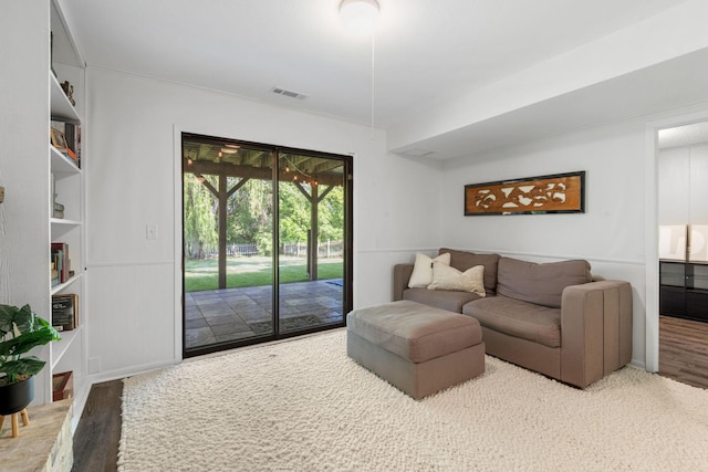 9645 Garrison Way, Eden Prairie, MN 55347 - living area with wood finished floors and built in features