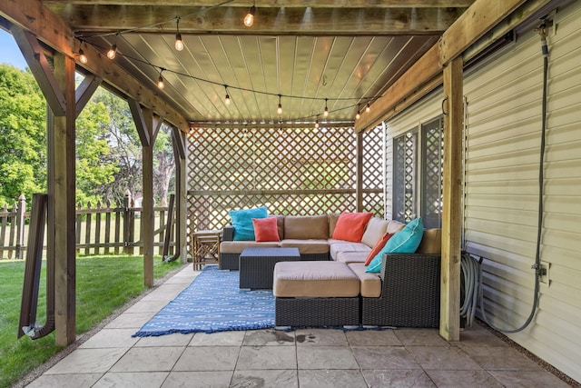 9645 Garrison Way, Eden Prairie, MN 55347 - view of patio / terrace featuring an outdoor hangout area