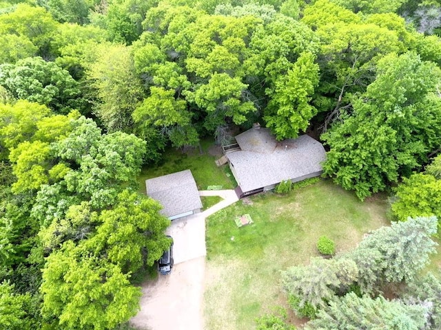 7780 Fawn Lake Dr NE, Stacy, MN 55079 - view from above of property with a heavily wooded area
