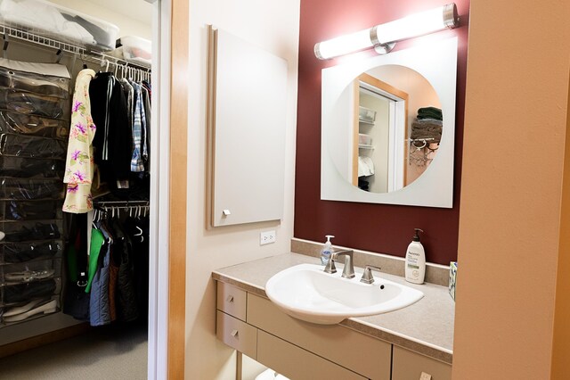1120 Southridge Rd, New Ulm, MN 56073 - bathroom featuring vanity and a walk in closet