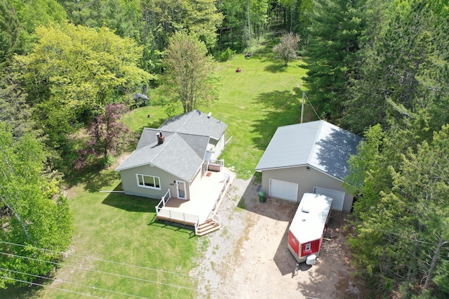 11966 Lindquist Rd, Hibbing, MN 55746 - aerial view of property and surrounding area with a heavily wooded area