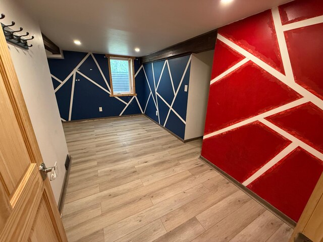 11966 Lindquist Rd, Hibbing, MN 55746 - unfurnished room with wood finished floors and recessed lighting