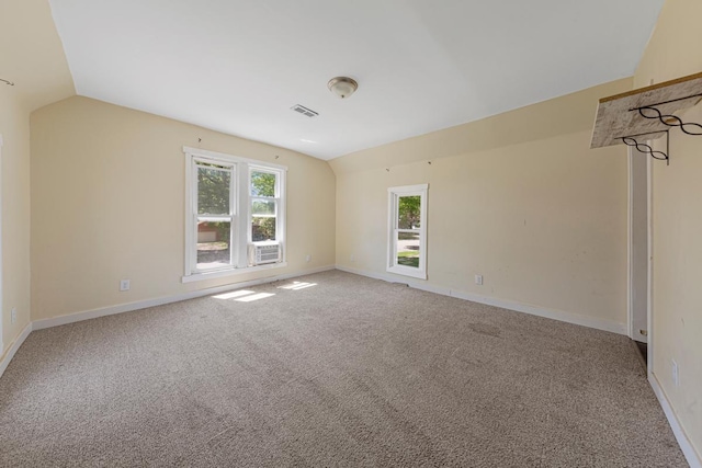 517 1st Ave NW, Winnebago, MN 56098 - empty room with vaulted ceiling, light colored carpet, and baseboards