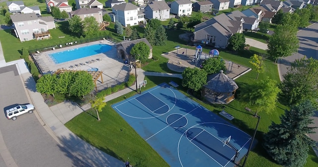 1025 Shoreview Dr, Jordan, MN 55352 - aerial view of residential area with a pool area