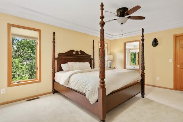 16976 81st Ave N, Maple Grove, MN 55311 - bedroom featuring light colored carpet, baseboards, and a ceiling fan