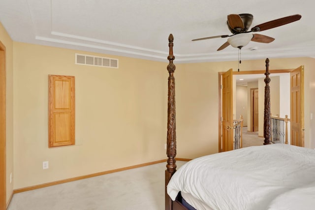 16976 81st Ave N, Maple Grove, MN 55311 - bedroom with light colored carpet, baseboards, and a ceiling fan