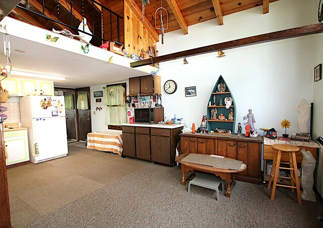 39817 Osage Dr, Browerville, MN 56438 - office space featuring carpet flooring and beamed ceiling