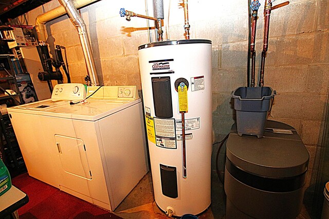 39817 Osage Dr, Browerville, MN 56438 - utilities featuring washer / clothes dryer and electric water heater