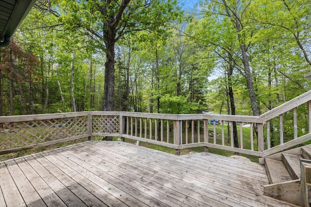 9407 St Odilia Beach Rd, Vermilion Lake Twp, MN 55790 - view of wooden deck