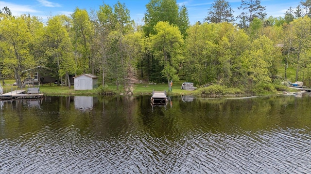 9407 St Odilia Beach Rd, Vermilion Lake Twp, MN 55790 - water view featuring a dock